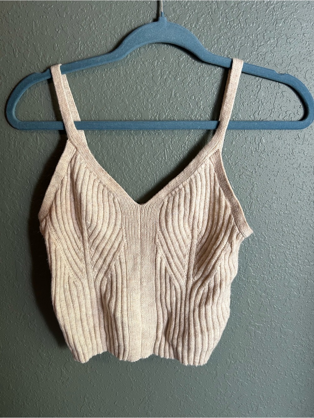 Auden cream ribbed knit tank top in a M #ribbed #knit